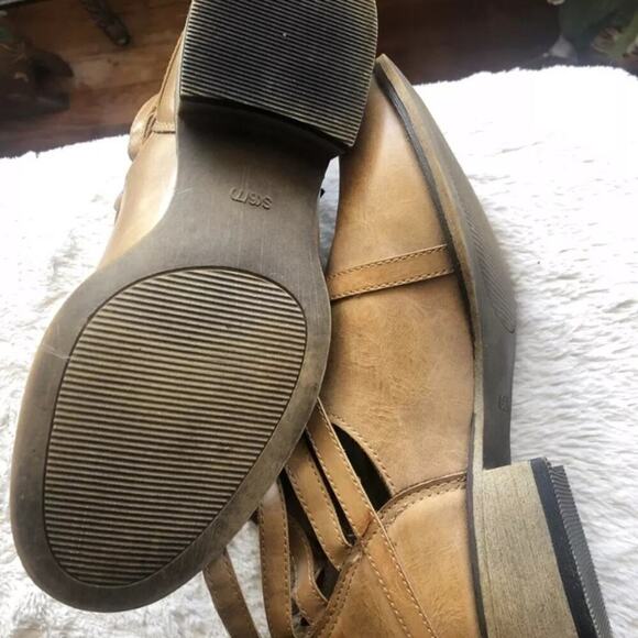 Womens ETC Ankle Boots Booties Shoes Tan - Picture 5 of 12